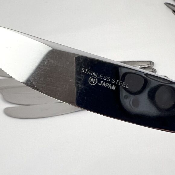Stylecraft SYF2 T&N Single Rose Satin 8-3/8" Dinner Knife 12pcs Stainless Japan - Picture 12 of 14